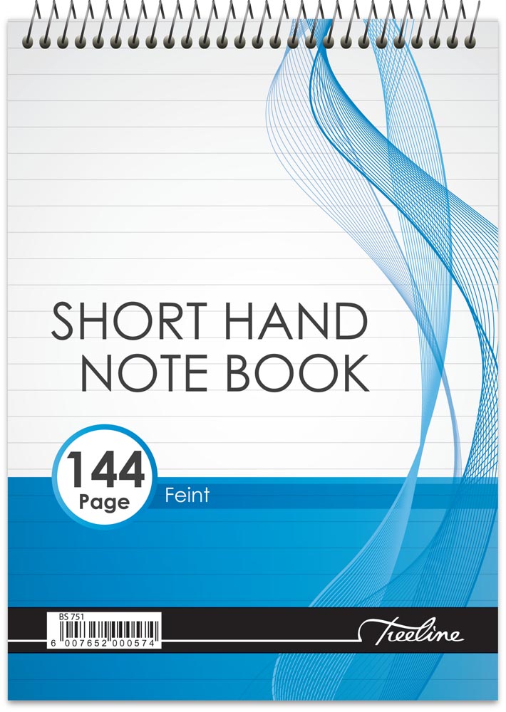 Treeline A5 Shorthand Note Book Feint – 144 Page – Pack of 5 Notebooks