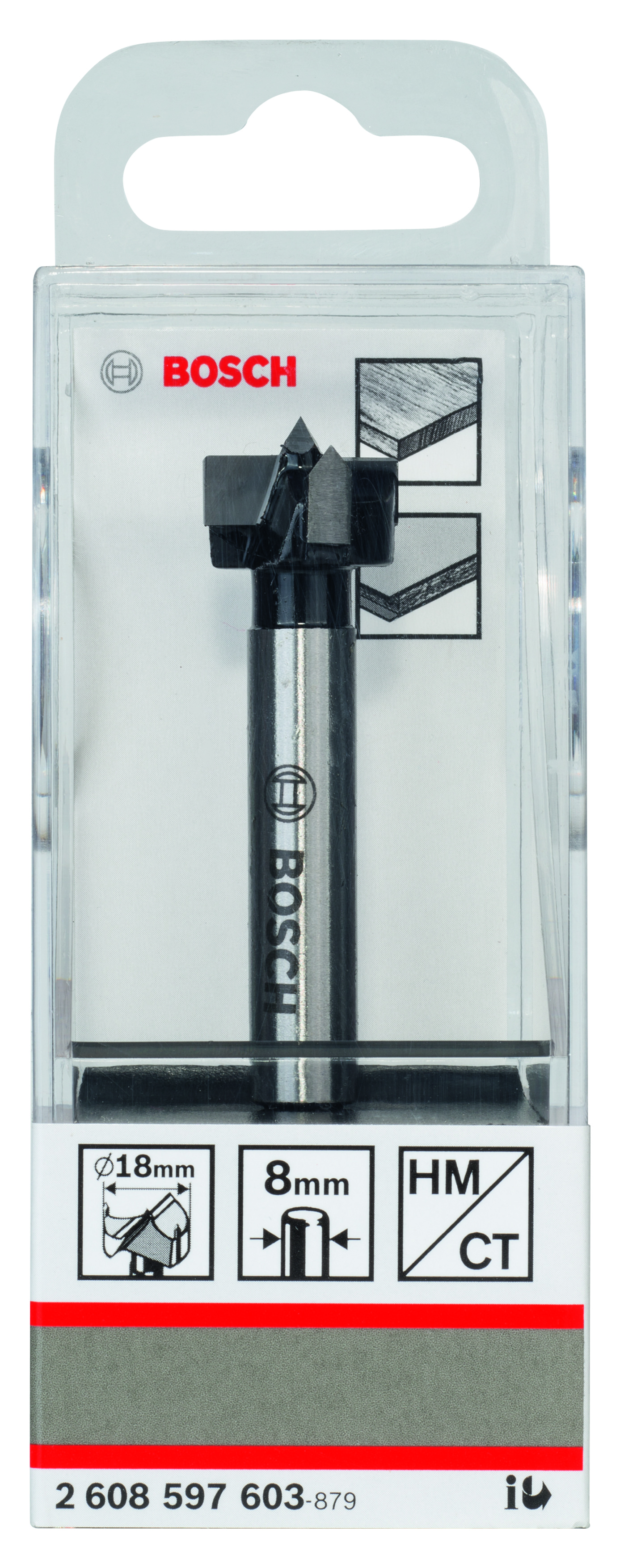 TCT Forstner Bit 18 x 90 x 8mm Shaft