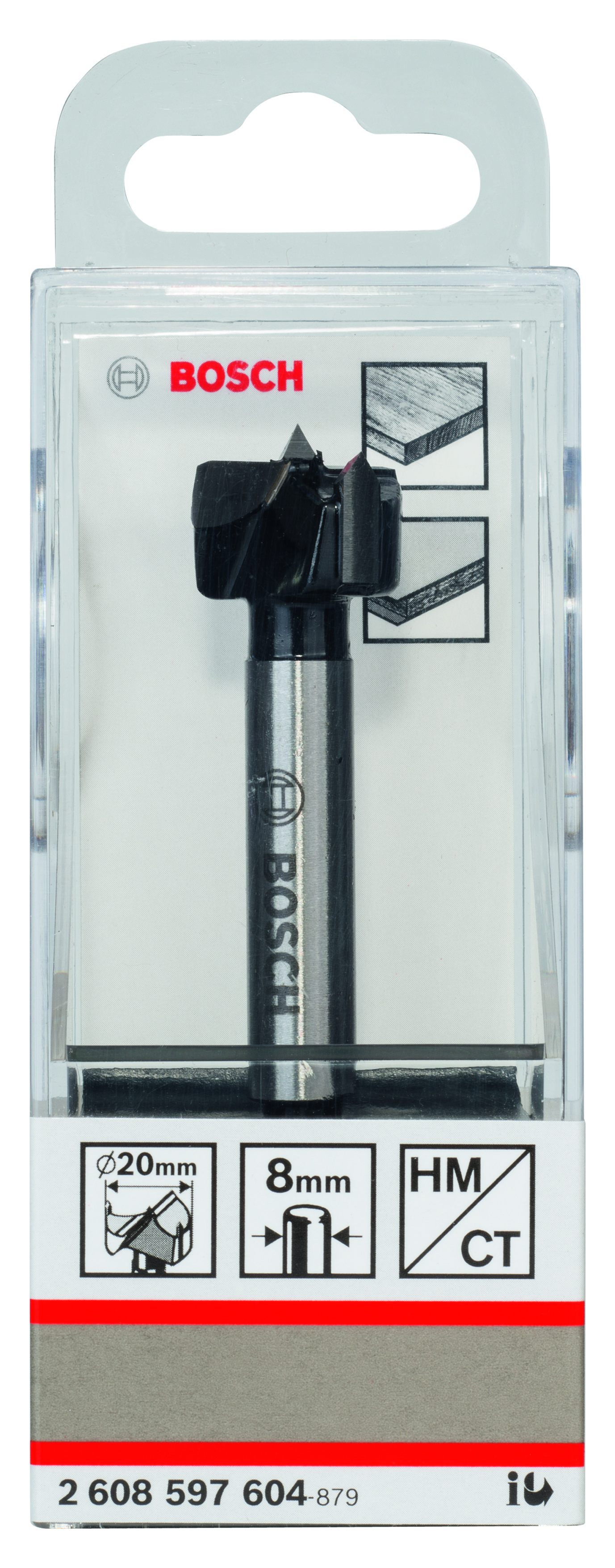 TCT Forstner Bit 20 x 90 x 8mm Shaft