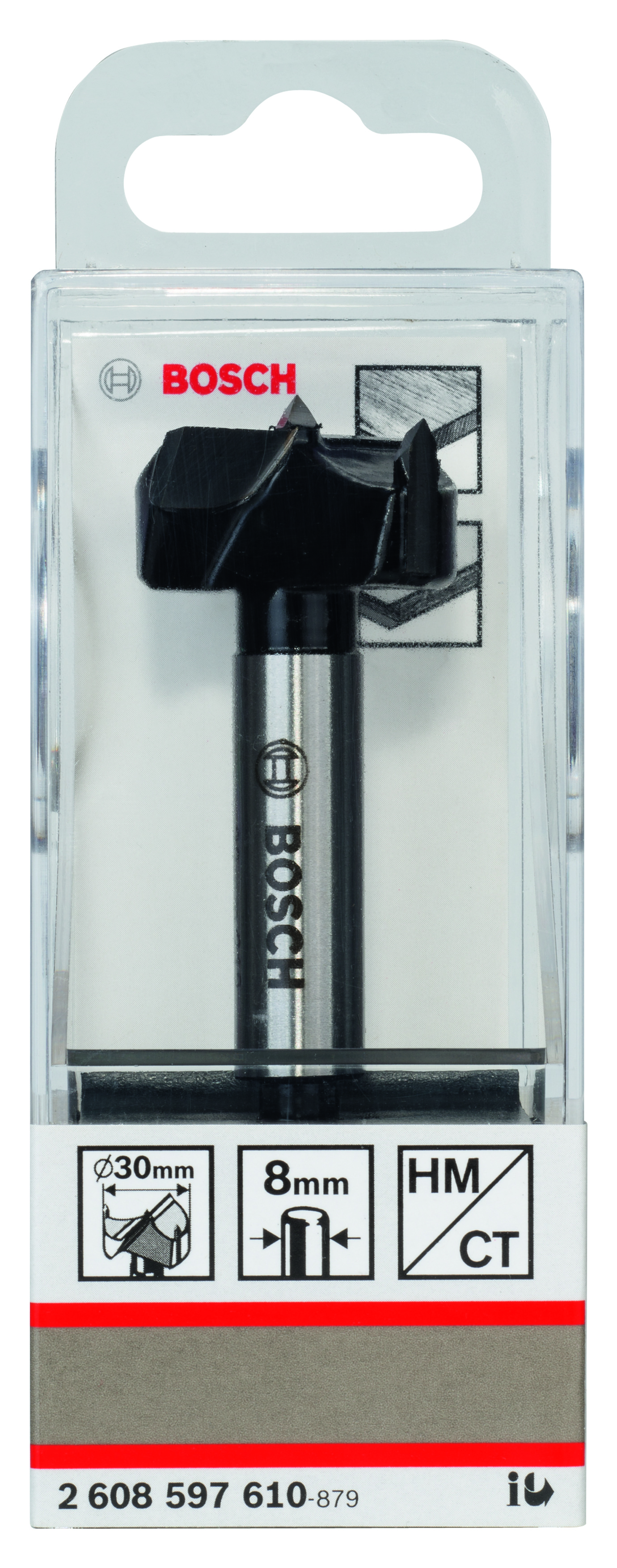 TCT Forstner Bit 30 x 90 x 8mm Shaft