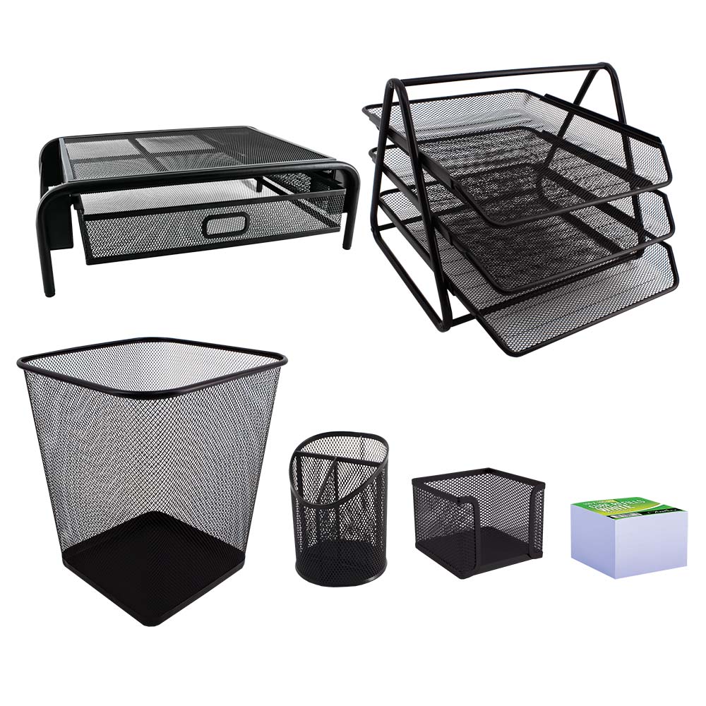 SDS Mesh Black Letter Tray Bundle – 5 Piece