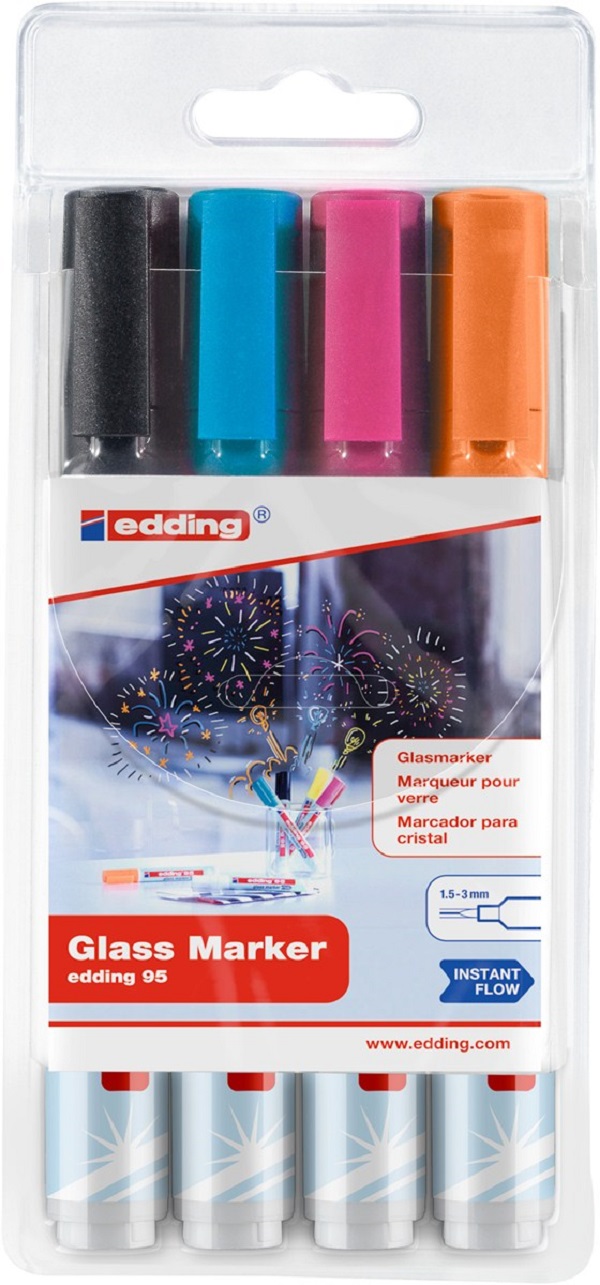 Edding Glass Marker Wallet of 4