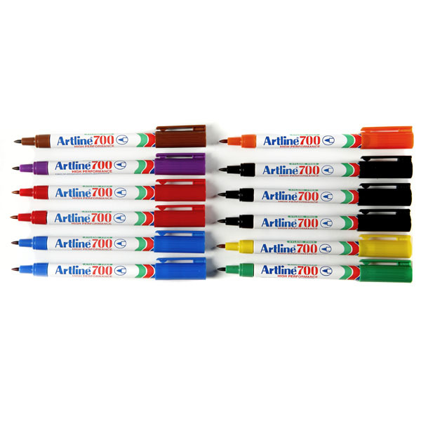 Artline EK700 Fine Permanent Marker Assorted Colours – Box of 12
