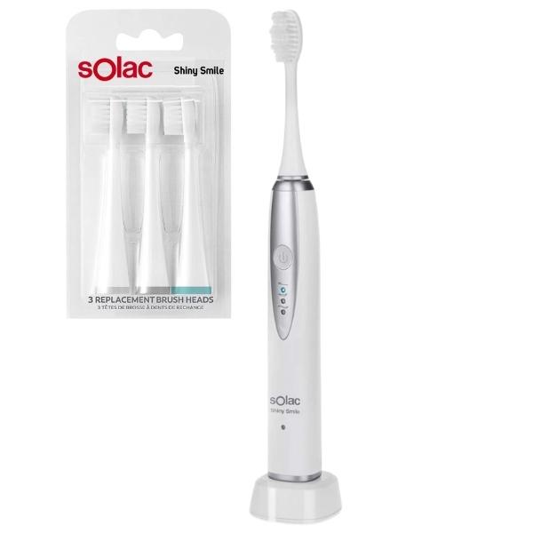 Solac – Electric Toothbrush with 3 x Replacement Brush Heads