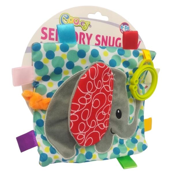 Source Direct – Sensory Snug Toy/Early Childhood Educational Toy – Elephant