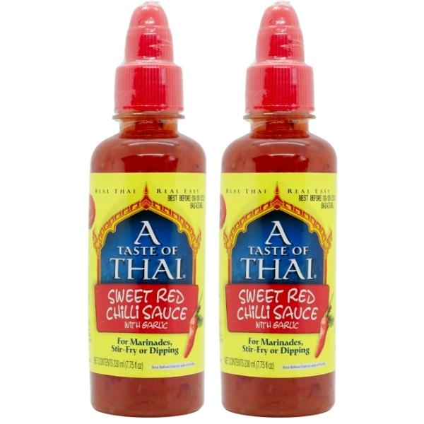 A Taste of Thai – Sweet Red Chilli Sauce with Garlic 230ml – Pack of 2