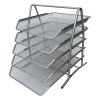 SDS: M755 Wire Mesh Metal Desk Letter Tray Set – 5-Tier Silver SDS: M755 Wire Mesh Metal Desk Letter Tray Set – 5-Tier Silver