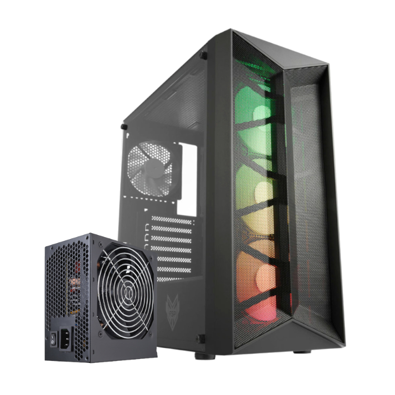 FSP CMT211A Gaming Chassis and Hyper K 700W Non-modular Power Supply Bundle