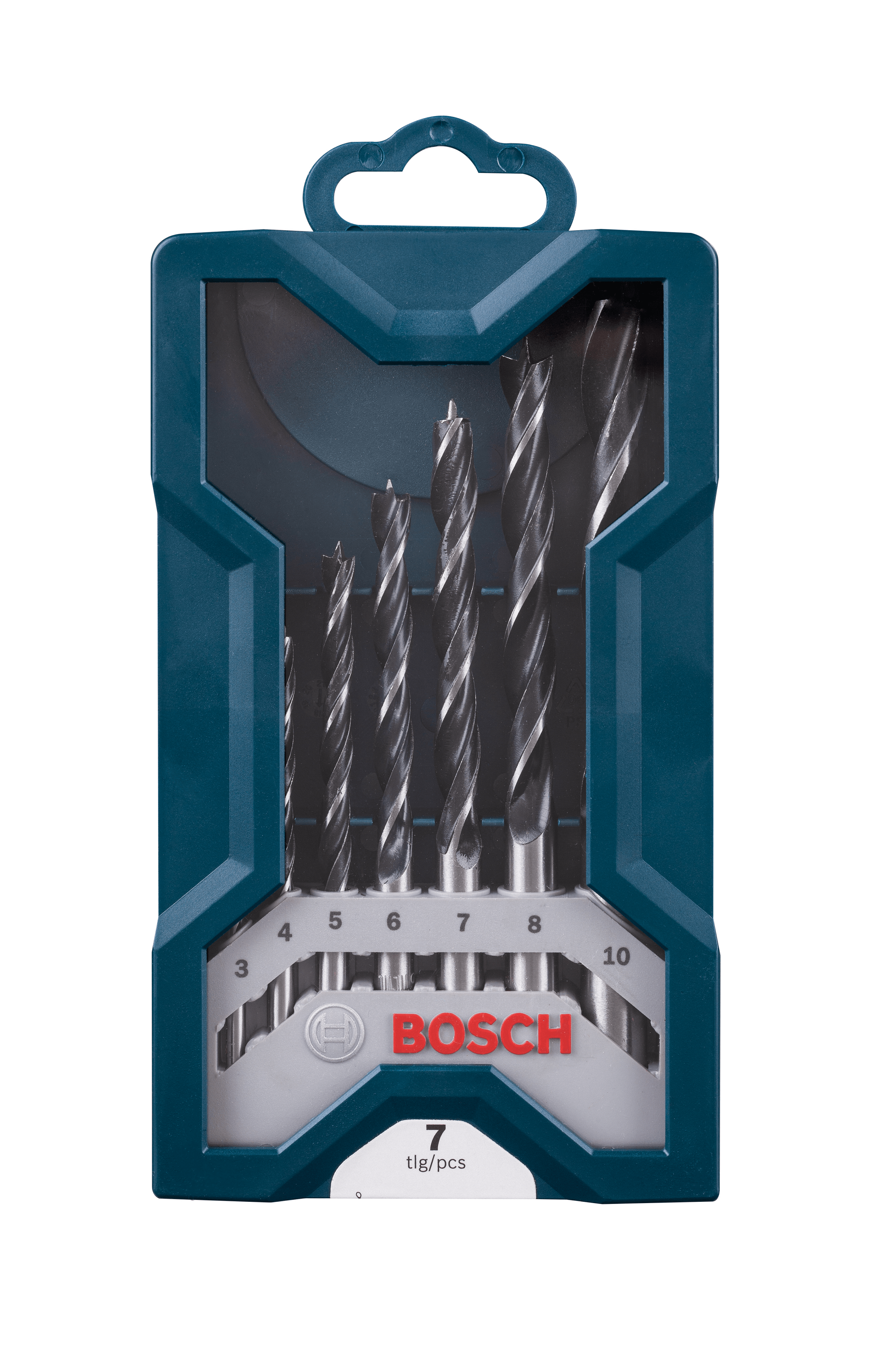 Bosch 7 Piece Mini-X-Blue Line Wood Drill Bit Set (3-10mm)