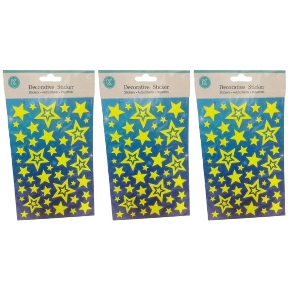 Source Direct – Glow in the Dark Stickers – Stars (Pack of 3)