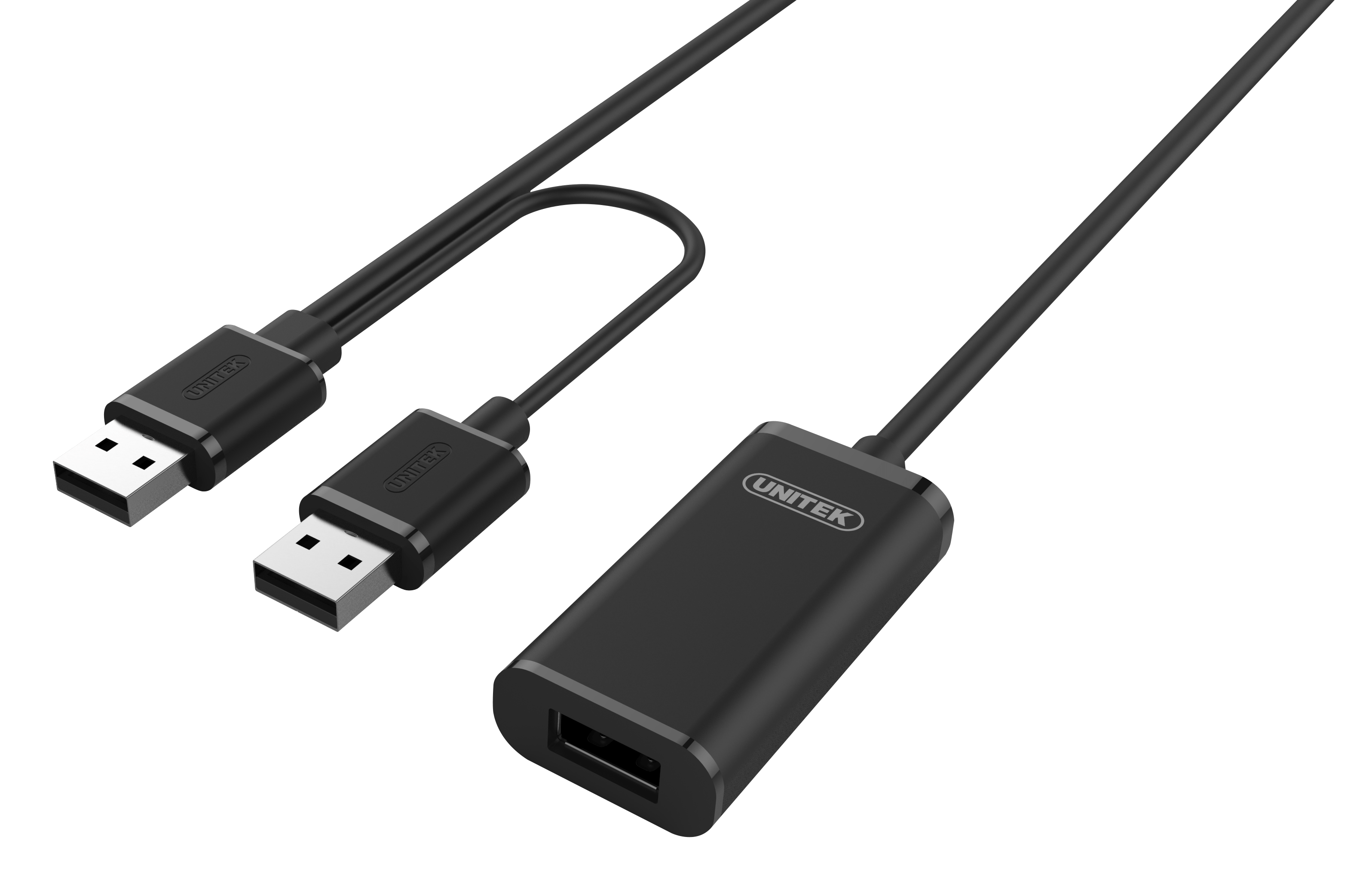 Unitek USB 2.0 Active Extension Cable – Black – 20 m