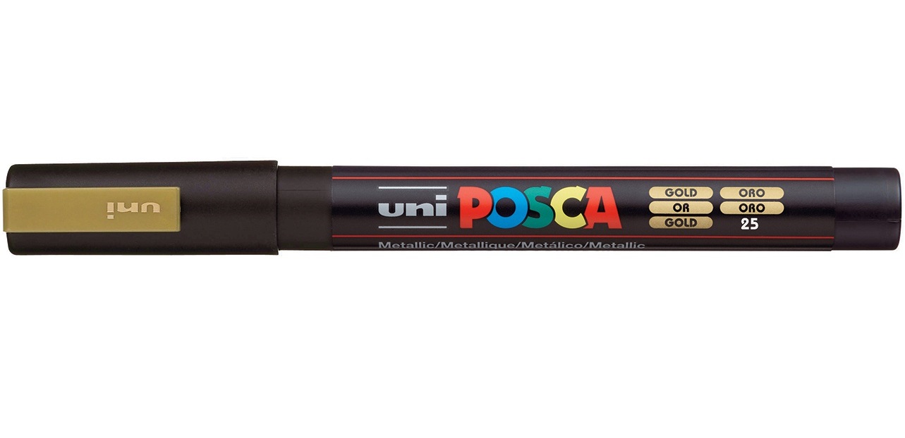Posca Fine-Point PC-3M Fine Paint Marker – 0.9-1.3mm – Gold