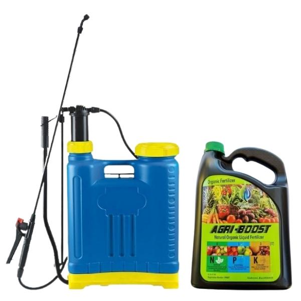 Knapsack Sprayer (16L) and Organic Liquid Fertilizer (5L)