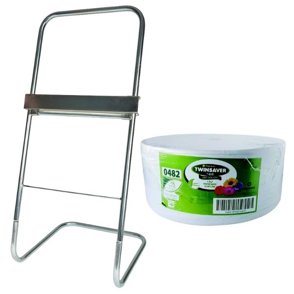 Source Direct – Paper Towel Floor Stand with Paper Towel Roll 160mm x 1500m