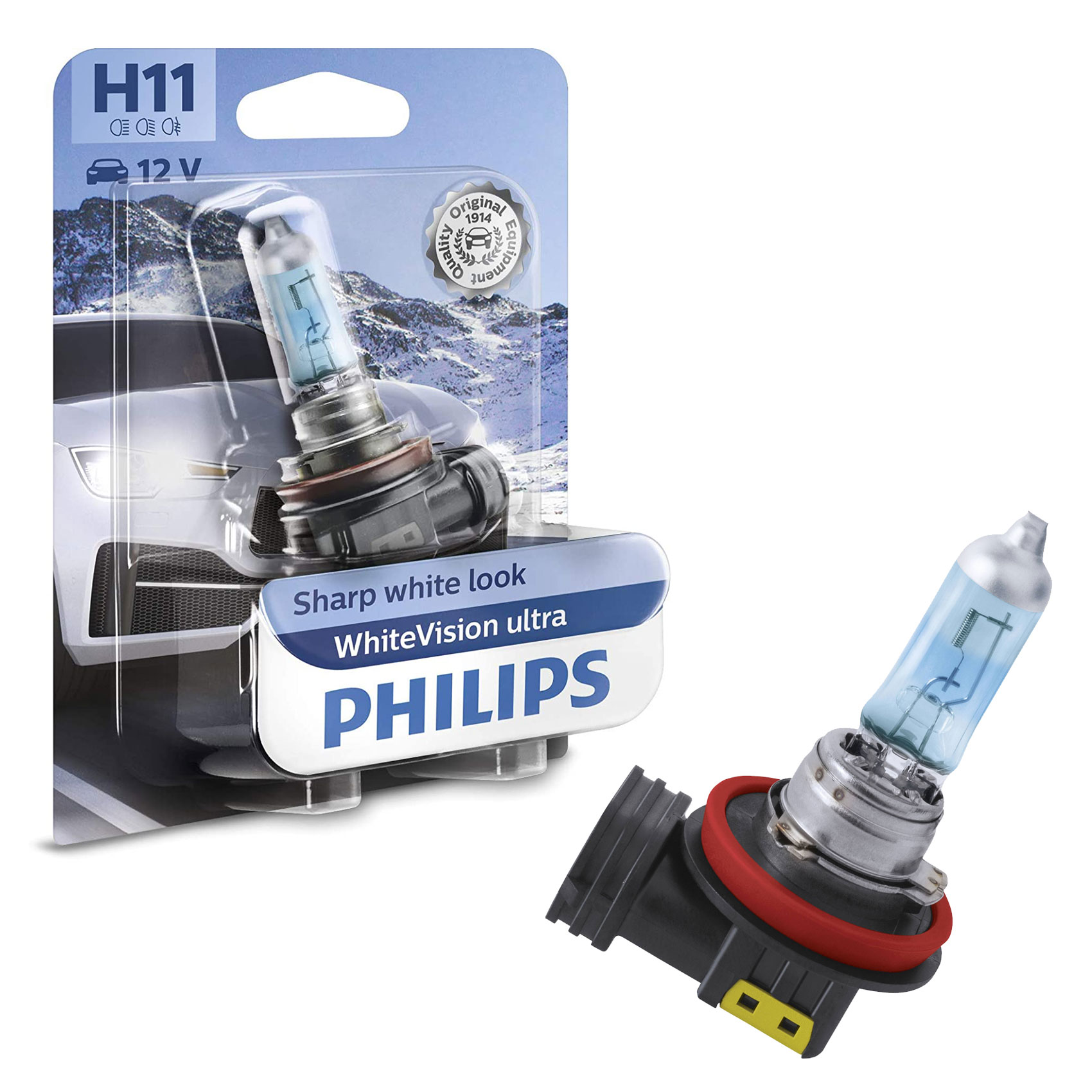 Philips H11 WhiteVision Ultra Headlight Single Bulb