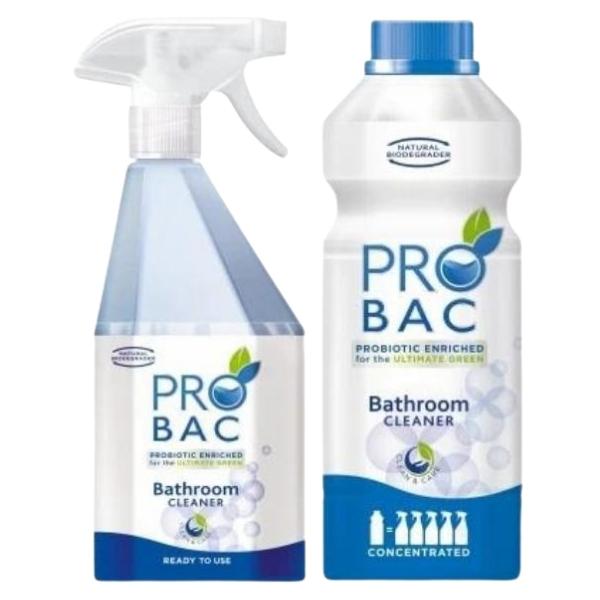 Probac – Bathroom Cleaner 750ml Sprayer and 1L Concentrated Refill Bottle