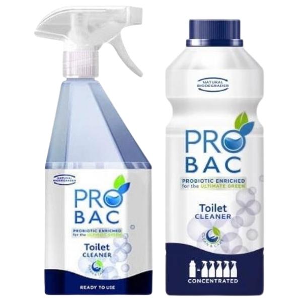 Probac – Toilet Cleaner 750ml Sprayer and 1L Concentrated Refill Bottle