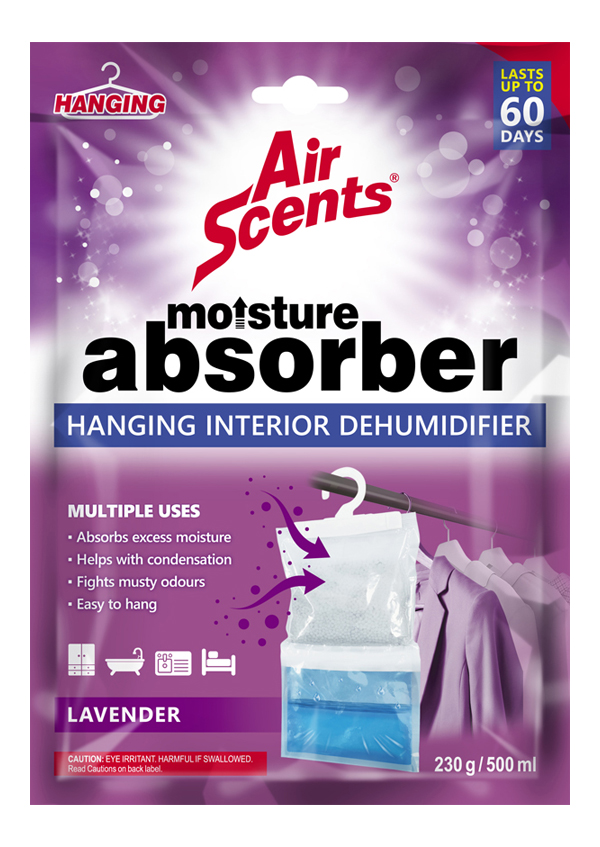 Shield – Airscents Moisture Absorber Hanging Interior Dehumidifier Lavender