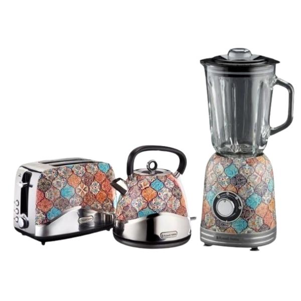 Russell Hobbs – Moroccan Styled Toaster, Kettle and Glass Jug Blender Set