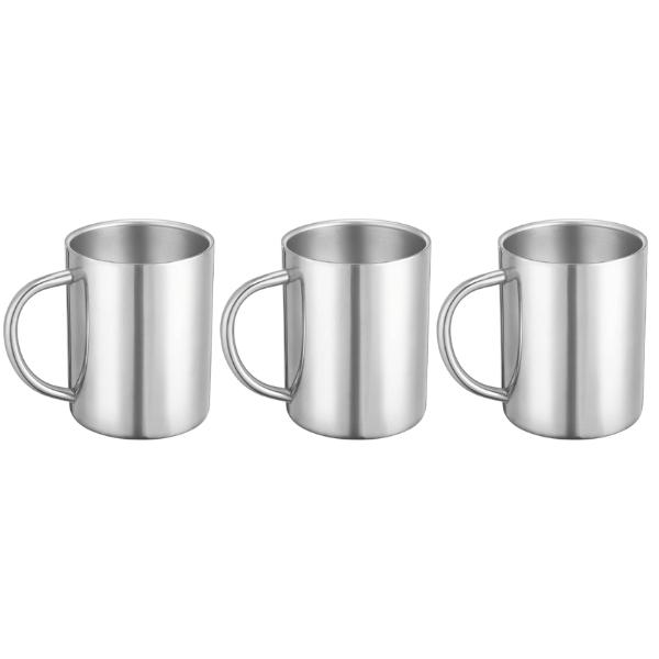 LK’s Stainless Steel Mug 400ml – Pack of 3
