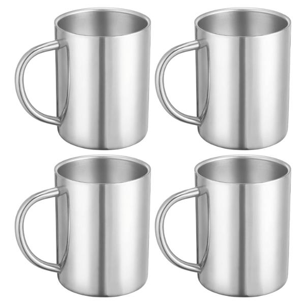 LK’s Stainless Steel Mug 400ml – Pack of 4