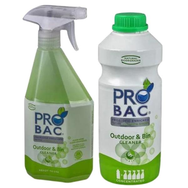Probac – Outdoor and Bin Cleaner 750ml Sprayer and 1L Refill Bottle
