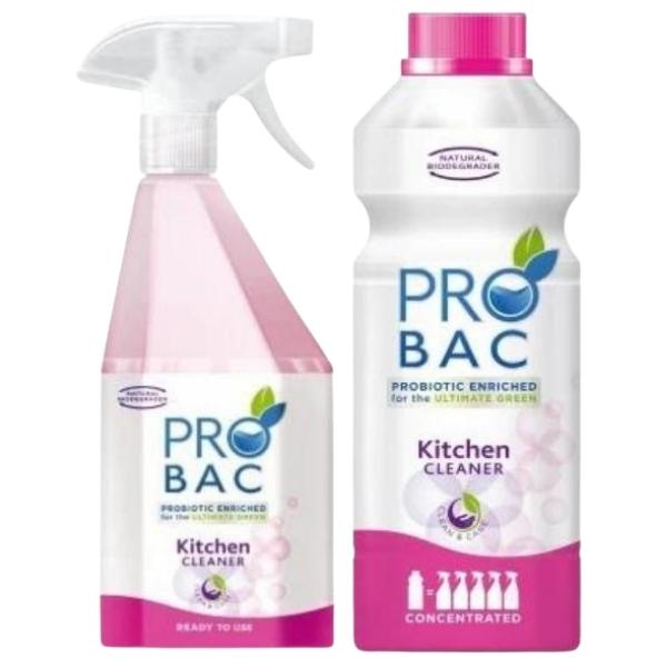 Probac – Kitchen Cleaner 750ml Sprayer and 1L Concentrated Refill Bottle