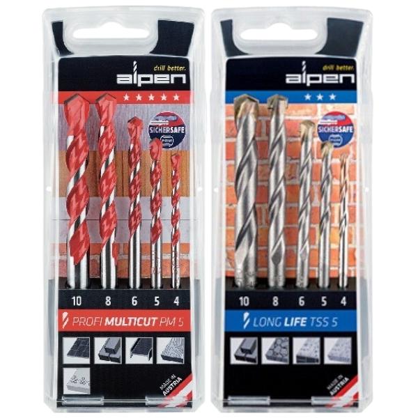 Alpen – Multicut and Masonry Drill Bit Set – 10 Piece in Total