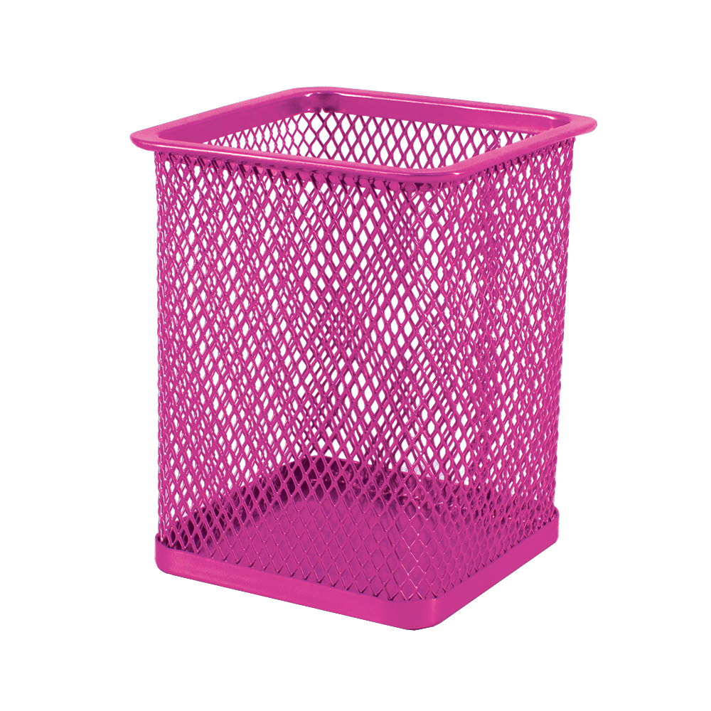 SDS: M105 Wire Mesh Metal Pen Holder Pink