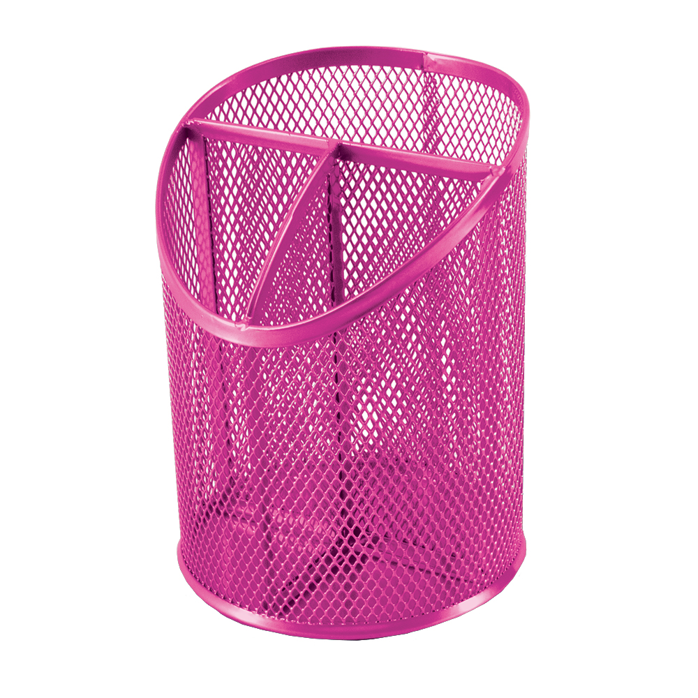 SDS: M100 Wire Mesh Metal Pen Holder Pink