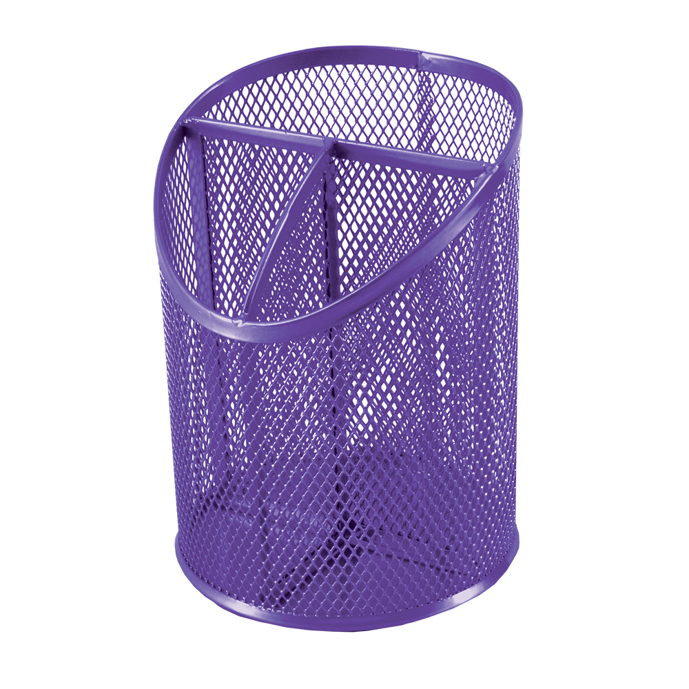 SDS: M100 Wire Mesh Metal Pen Holder Purple