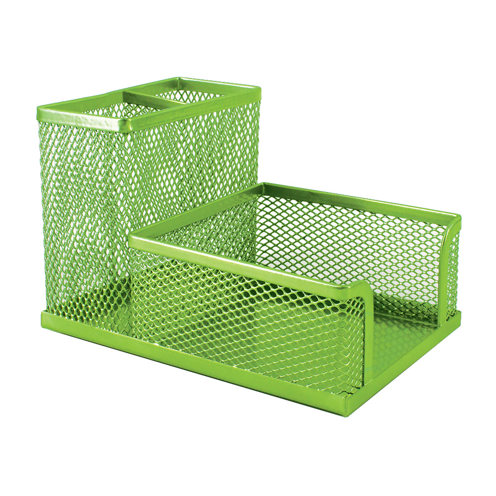 SDS: M415 Wire Mesh Metal Cube & Pen Holder Green