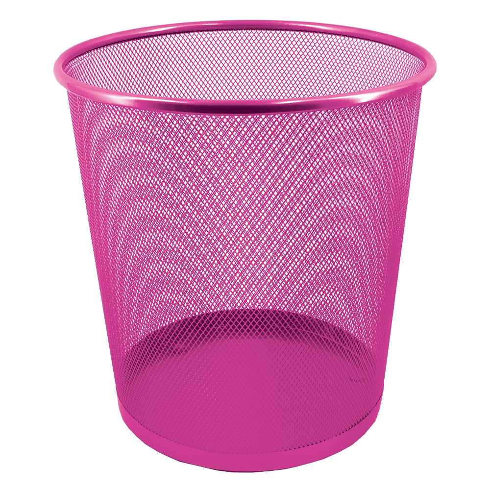 SDS: M900 Wire Mesh Metal Round Waste Bin Pink