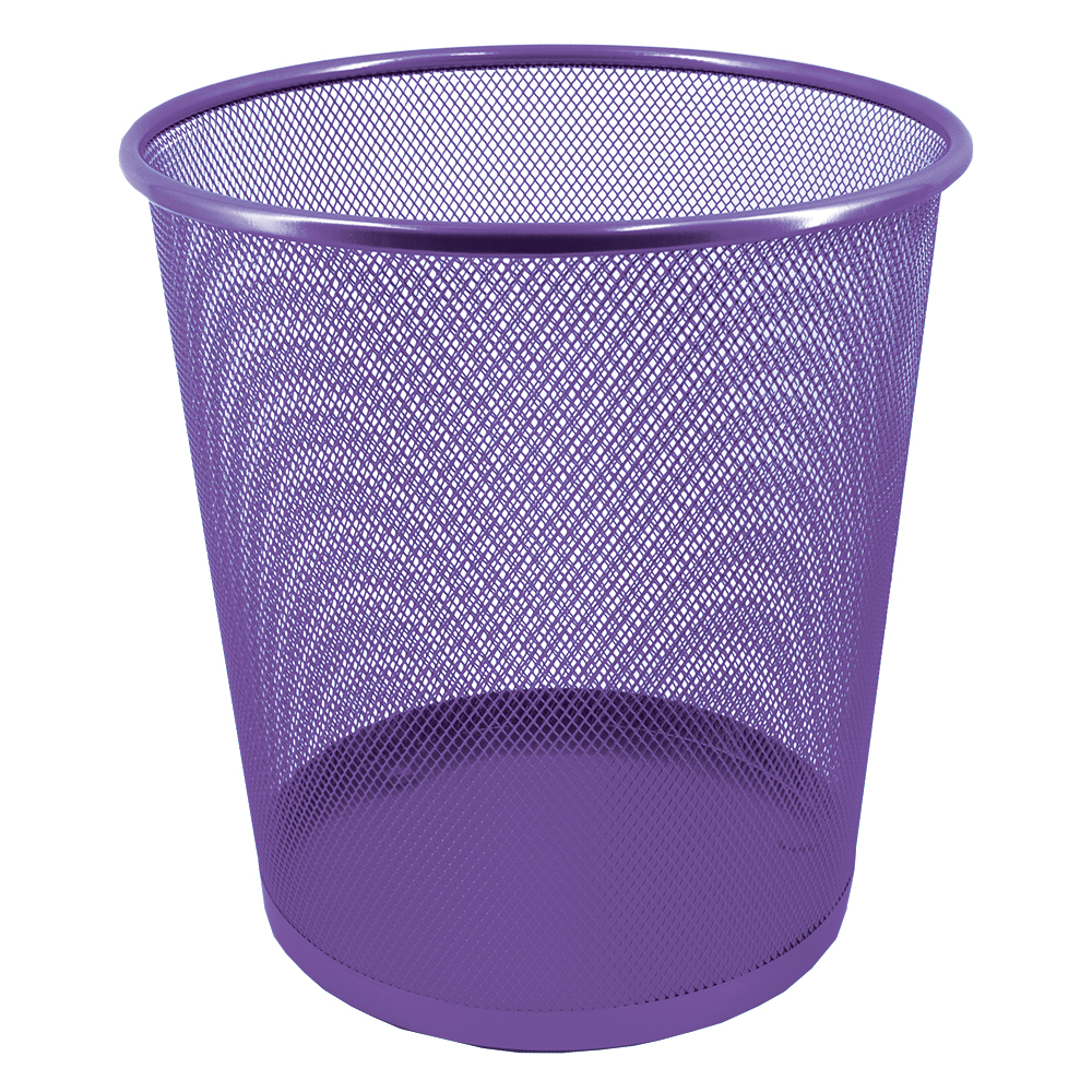 SDS: M900 Wire Mesh Metal Round Waste Bin Purple
