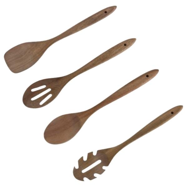 Jamie Oliver – Acacia Wood Spoons and Spatula Combo Set – 4 Piece