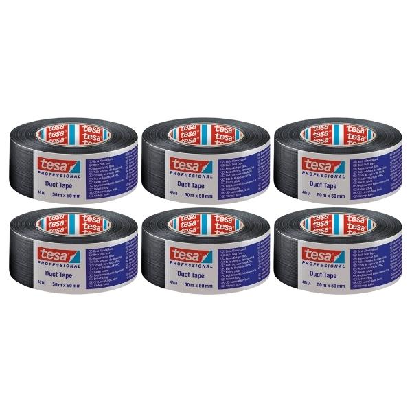 Tesa – Duct Tape 50mm x 50m – Black – Pack of 6