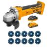 Ingco – Cordless Angle Grinder Combo Kit with Diamond Blades 115mm(10pc) Ingco – Cordless Angle Grinder Combo Kit with Diamond Blades 115mm(10pc)