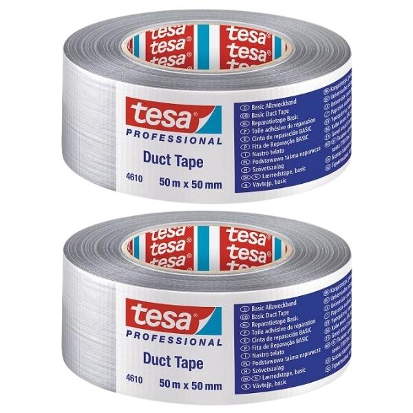 Tesa – Duct Tape 50mm x 50m – Grey- Pack of 2