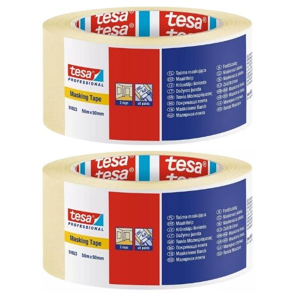 Tesa – Masking Tape 50mm x 50m – Pack of 2