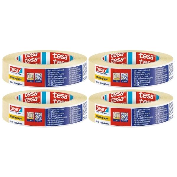 Tesa – Masking Tape 25mm x 50m – Pack of 4