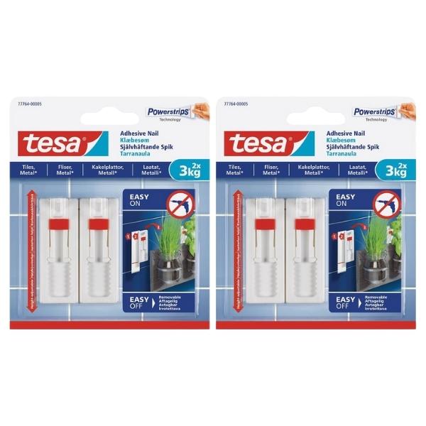 Tesa – Adhesive Nail for Tiles and Metals 3Kg – Pack of 2