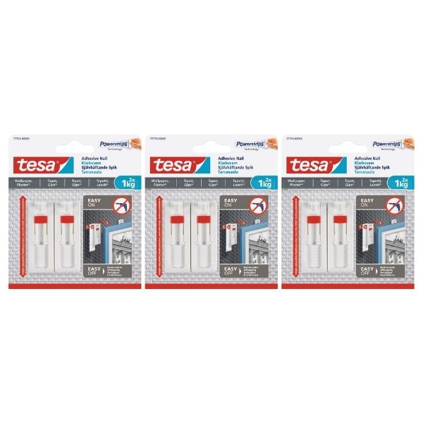 Tesa Adhesive Nail for Wallpaper and Plaster 1Kg – Pack of 3