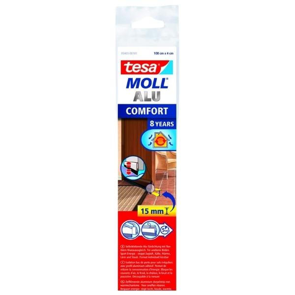 Tesa Door Brush/Tesamoll ALU Comfort Door Brush 40mmx1m – Brown