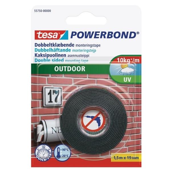 Tesa – Double Sided Mounting Tape 19mm x 1.5m – Outdoor