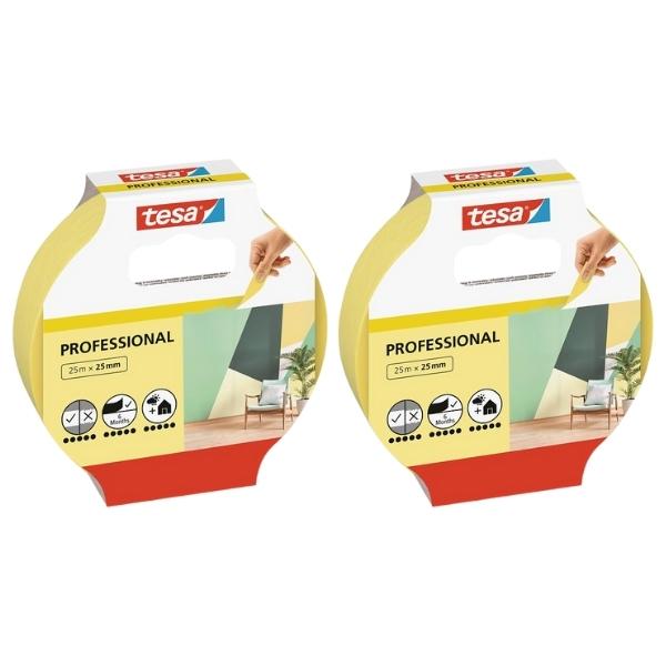 Tesa Masking Tape 25mmx25m Professional Pack of 2