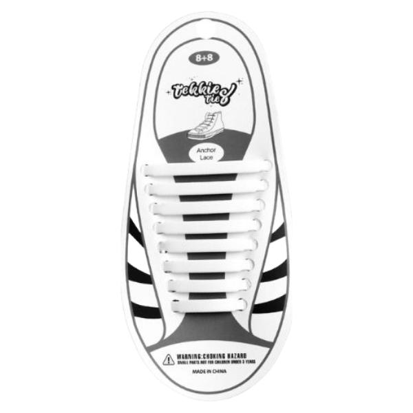 Tekkie Ties Shoe Laces For Adults – Unisex – White