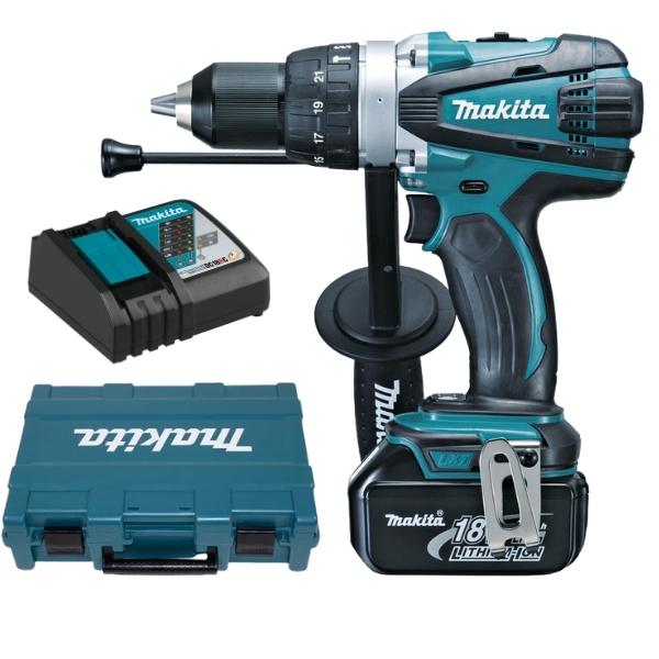 Makita – Cordless Impact Drill DHP458ZK , 3.0Ah Battery, Charger and Case