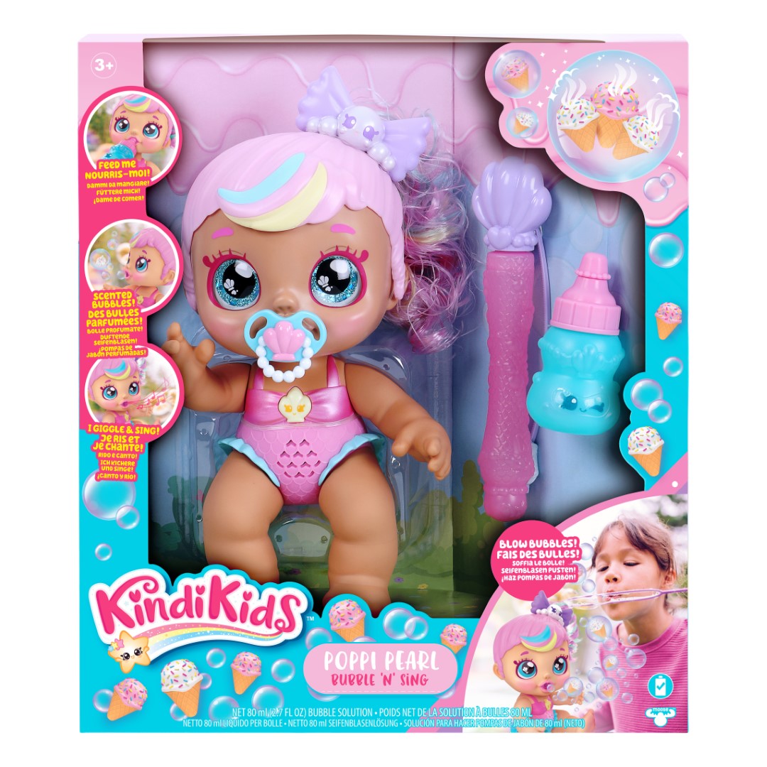 Kindi Kids Bubble & Sing Poppy Pearlina Doll