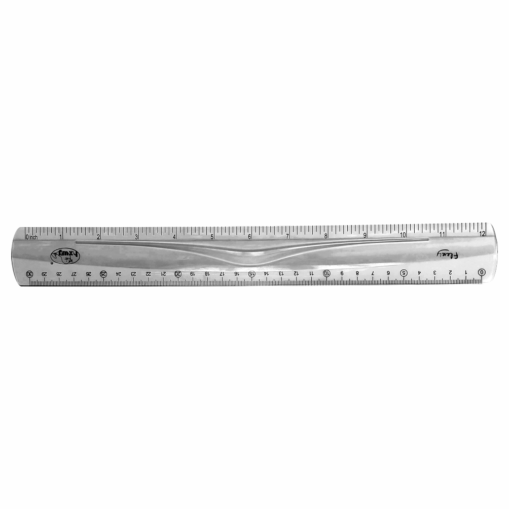 Parrot Products Shatterproof Flexible Ruler – 30cm Clear