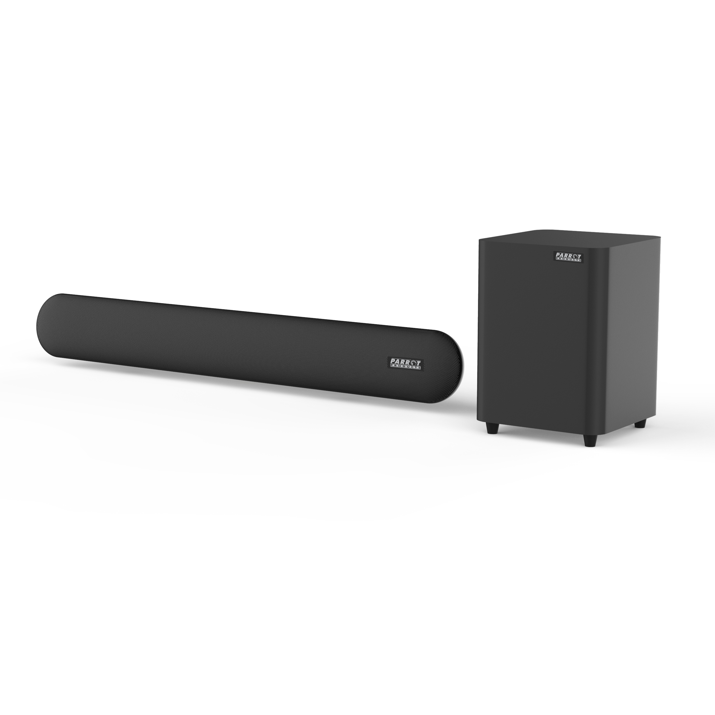 Parrot Bluetooth Soundbar + 5.25 Inch Wireless Subwoofer + Wall Bracket